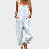 Mira™ | Dungarees with Delicate Feather Pattern