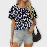 Evelyn - Casual Blouse with Round Neckline