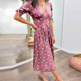 Mónica - Elegant Polka Dot Dress