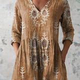 Hazel | Block-Print Long Blouse