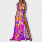 Audrey - Floral Print Strap Dress for Women