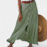 Long Semi-Transparent Skirt with Slit