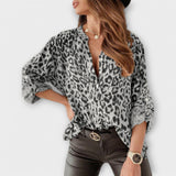 Clara - Fashionable Blouse with Leopard Print