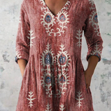 Hazel | Block-Print Long Blouse