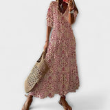 Anna | Flowing Summer Dress with Floral Print and V-Neck