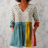 Adelaide | Colour-Block Long Blouse