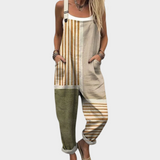 Heidi™ | Overalls with Stripes and Color Blocking
