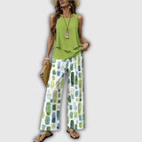 Verdalisse | Elegant Two-Piece Summer Outfit with Wide Pants