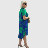 Christiane | Shirt Dress with Floral Print and Button Placket