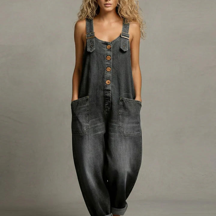 Emma - Stylish Denim Jumpsuit With Pockets