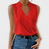 Sabrine - Soft Summer Top with V-Neck