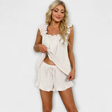Phoebe – Ruffled Hem Lounge Set