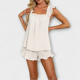 Phoebe – Ruffled Hem Lounge Set