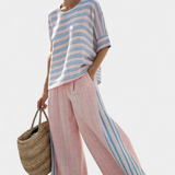 Cecília - Bamboo-Linen Set in Pink