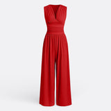 Leonor - Chic Sleeveless Jumpsuit with Wide Leg