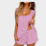 Phoebe – Ruffled Hem Lounge Set