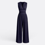 Leonor - Chic Sleeveless Jumpsuit with Wide Leg