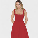 Maribel - Square Neck Midi Dress