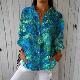 Leila - Blouse with Feather Pattern