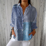 Denise - Blouse with Ocean Print
