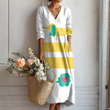 Hilda | Printed Boho Midi Dress
