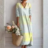 Elsie | Striped Boho Midi Dress