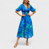 Clara - Elegant Floral Midi Dress