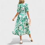 Clara - Elegant Floral Midi Dress