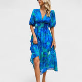 Clara - Elegant Floral Midi Dress