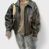 Chandra - Vintage Jeans with Leopard Print