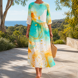 Flowing long dress – chic and comfortable