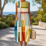 Comfortable sleeveless spring dress