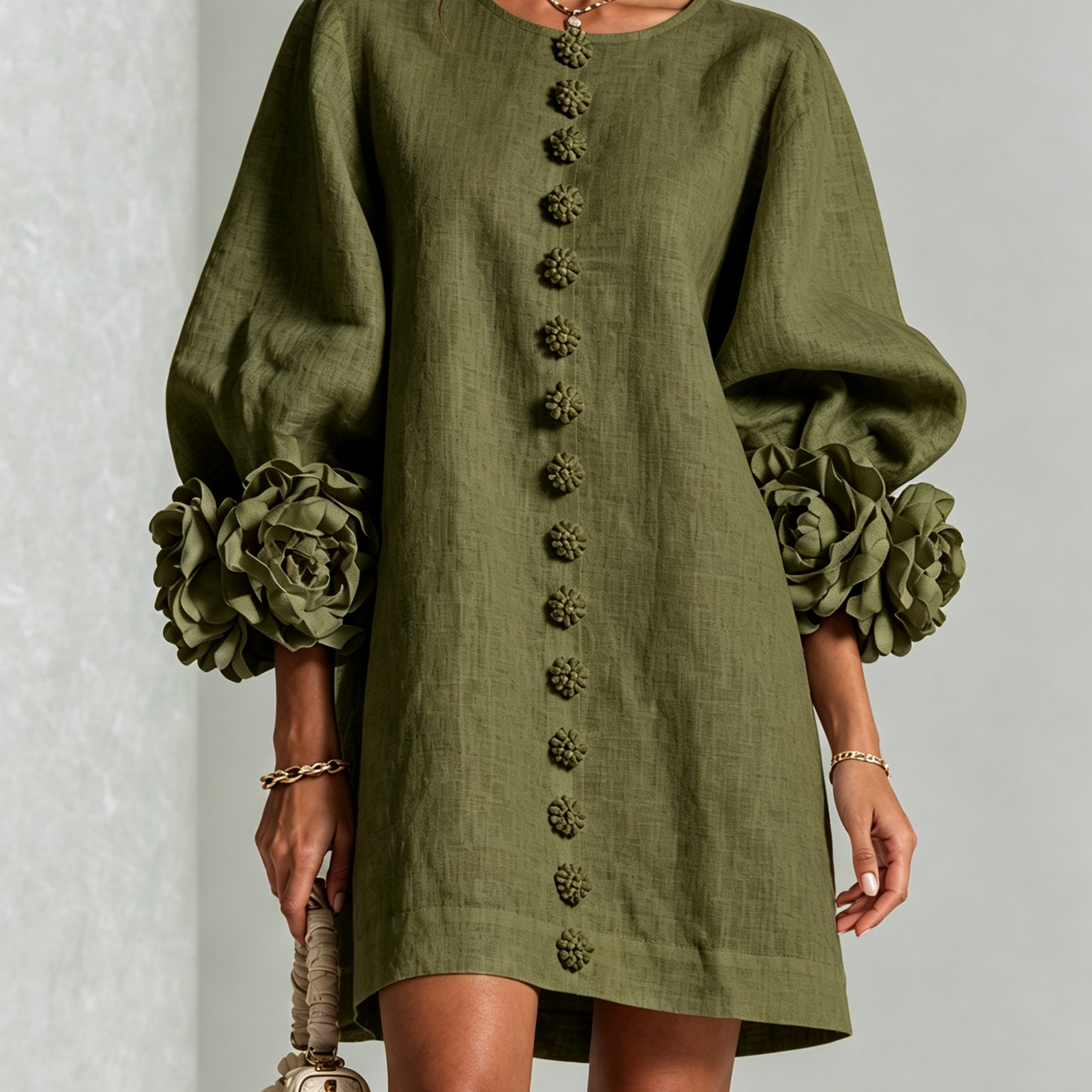 Florence | Floral Button-Down Mini Dress