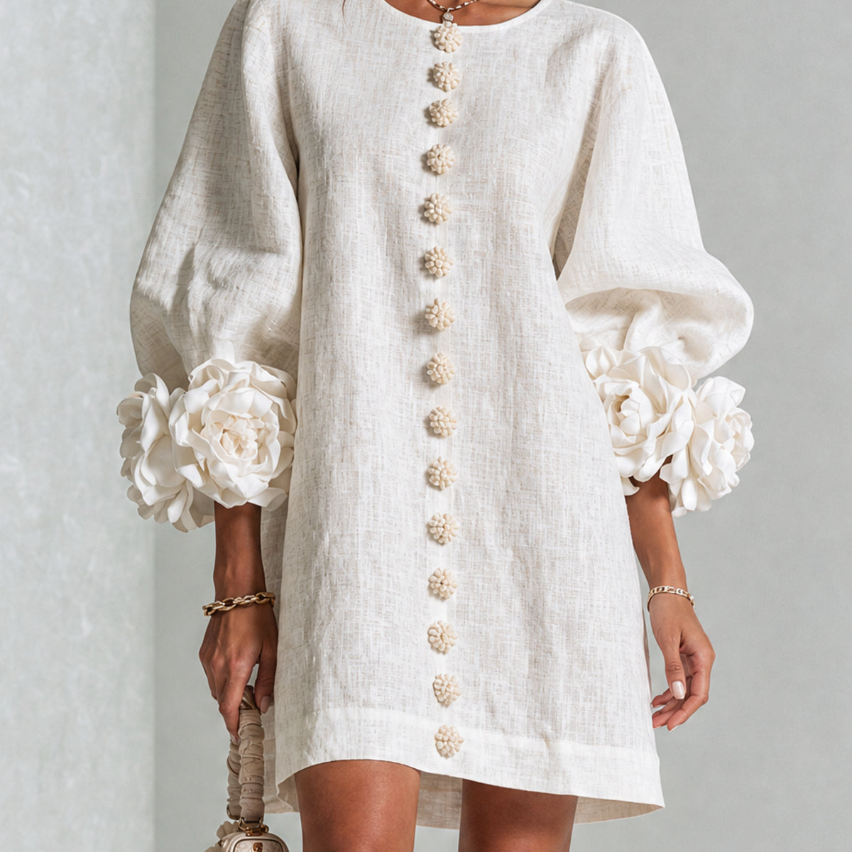 Florence | Floral Button-Down Mini Dress