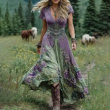 Serena - Short Floral Maxi Dress