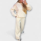 Meena - Women's Casual Two-Piece with Round Neckline