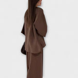 Jacqueline - Casual V-Neck Top and Pants Duo