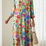 Eileen | Floral Boho Midi Dress