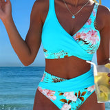 Alice | Floral Bikini in Contrast