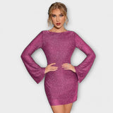 Open Back Sequin Dress