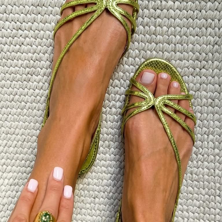 Camille™ | Golden Sandals, Summer Elegance