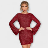 Open Back Sequin Dress
