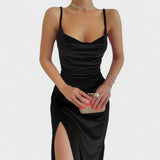 Gabriela - Velvet Dress with Slit