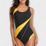 One-Piece Sporty Swimsuit with Back Cutout