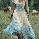 Serena - Short Floral Maxi Dress