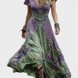 Serena - Short Floral Maxi Dress