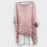 Ella - Blouse with Double-Layered Hem
