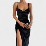 Gabriela - Velvet Dress with Slit