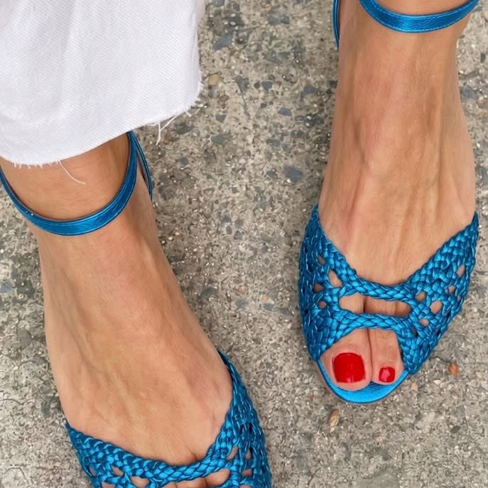 Isadora™ | Woven Golden Sandals
