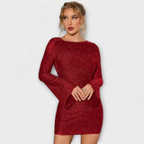Open Back Sequin Dress